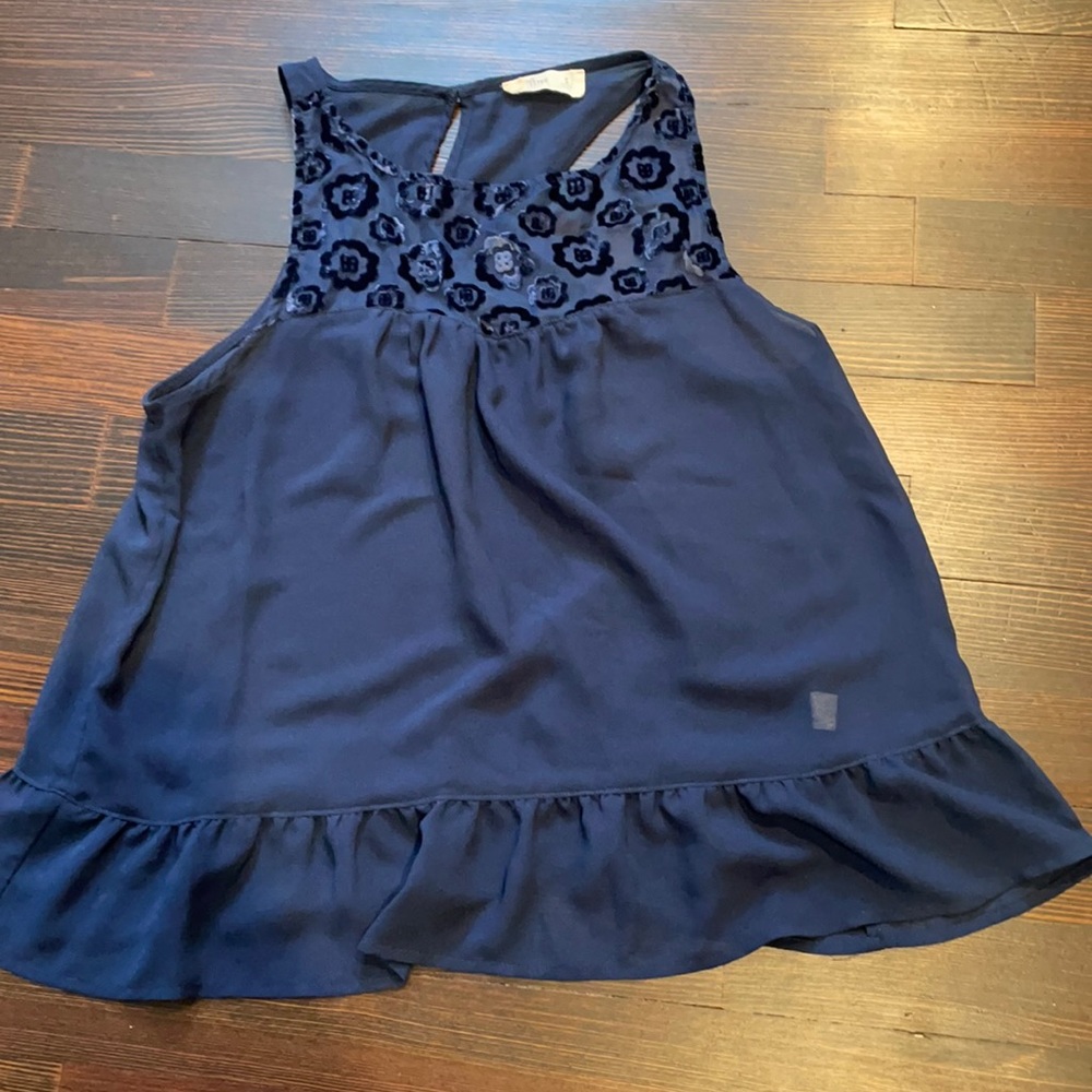 Hollister navy tank top size small